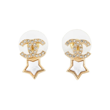 Cc Logo Star Earrings Metal