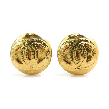 Cc Logo Clip-On Earrings Gold-Tone Metal