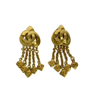 Cc Logo Earrings Metal Gold-Tone