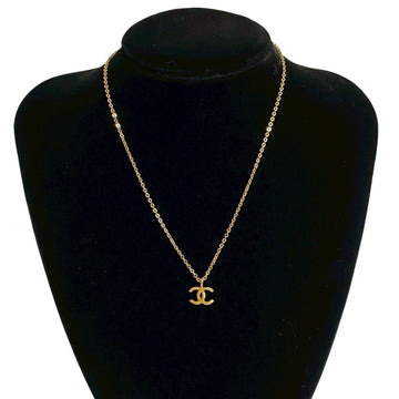 Cc Logo Pendant Necklace Metal