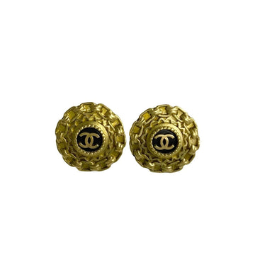 Cc Logo Clip-On Earrings Metal Gold-Tone