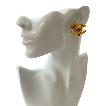 Cc Logo Clip-On Earrings Metal Gold-Tone