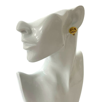 Cc Logo Clip-On Earrings Metal Gold-Tone