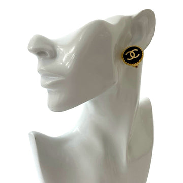 Cc Logo Clip-On Earrings Metal Gold-Tone