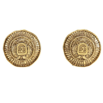 Cc Logo Clip-On Earrings Metal Gold-Tone