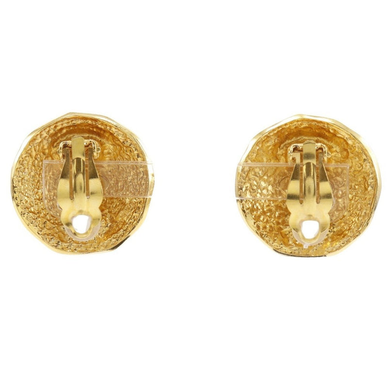 Cc Logo Clip-On Earrings Metal Gold-Tone