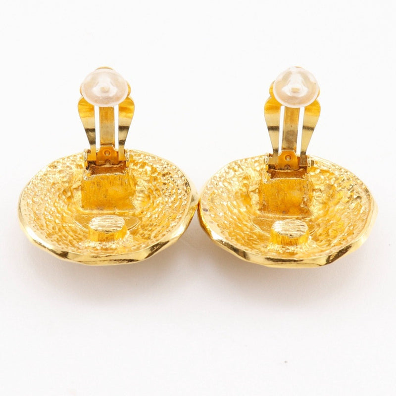 Cc Logo Clip-On Earrings Metal Gold-Tone