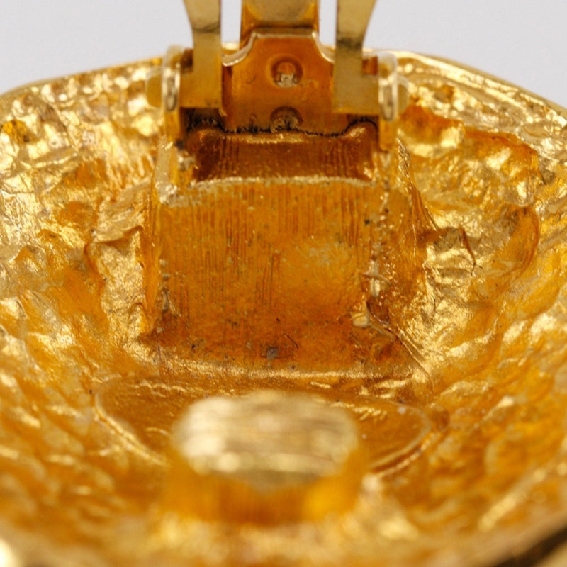 Cc Logo Clip-On Earrings Metal Gold-Tone