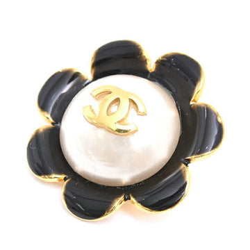 Cc Logo Flower Brooch Metal