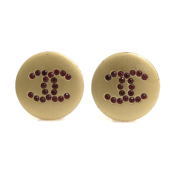 Chanel Cc Logo Clip-On Earrings Gold-
