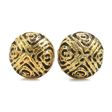 Cc Logo Clip-On Earrings Gold-Tone Metal