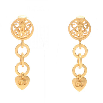 Cc Logo Clip-On Earrings Metal Gold-Tone