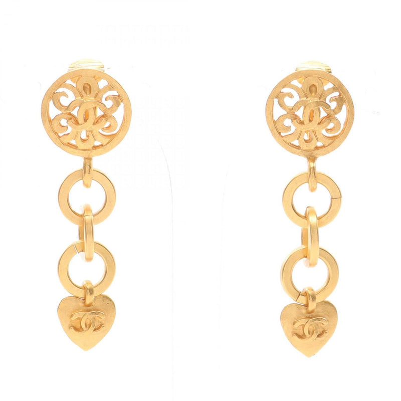 Cc Logo Clip-On Earrings Metal Gold-Tone