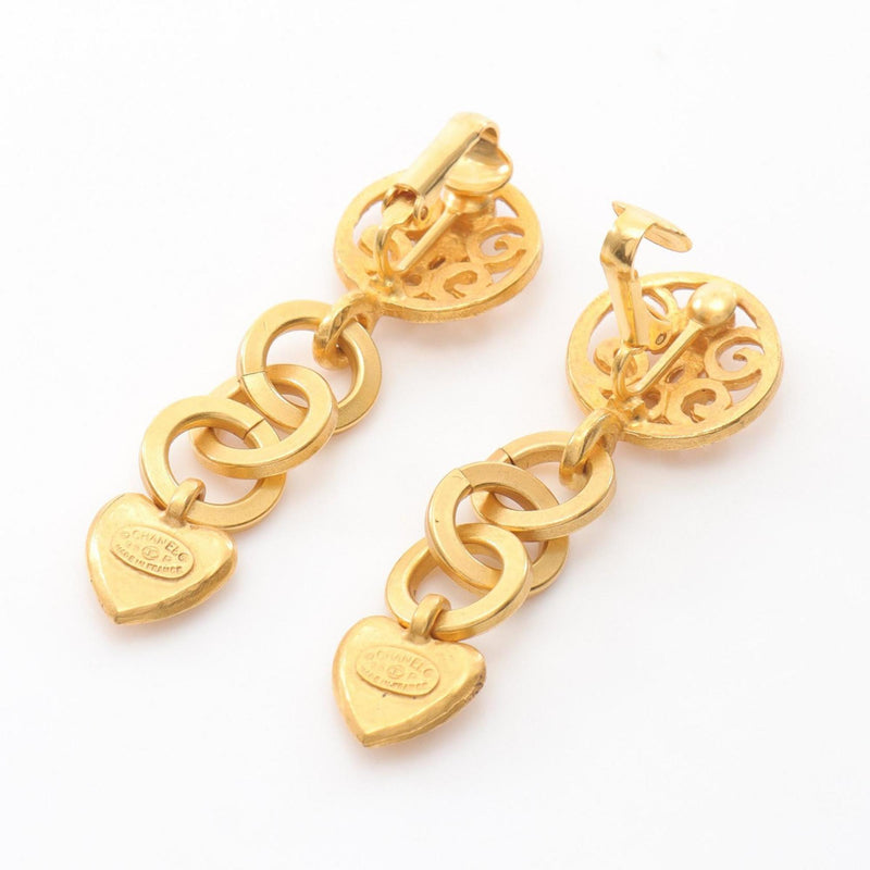 Cc Logo Clip-On Earrings Metal Gold-Tone