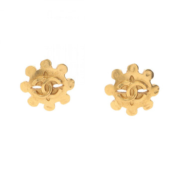 Cc Logo Clip-On Earrings Metal Gold-Tone