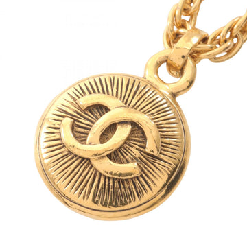 Cc Logo Pendant Necklace Metal