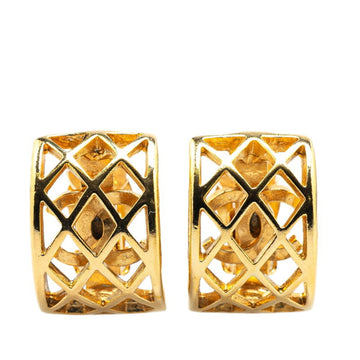 Cc Logo Clip-On Earrings Metal Gold-Tone