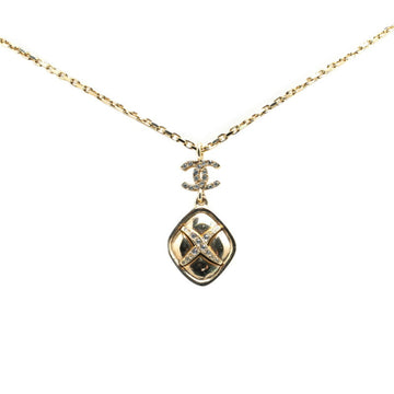 Cc Logo Pendant Necklace Metal