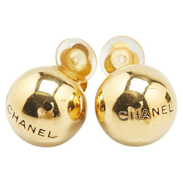 Earrings Logo Gold-Tone Metal