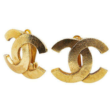 Cc Logo Clip-On Earrings Metal Gold-Tone