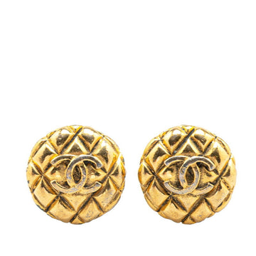 Cc Logo Clip-On Earrings Metal Gold-Tone