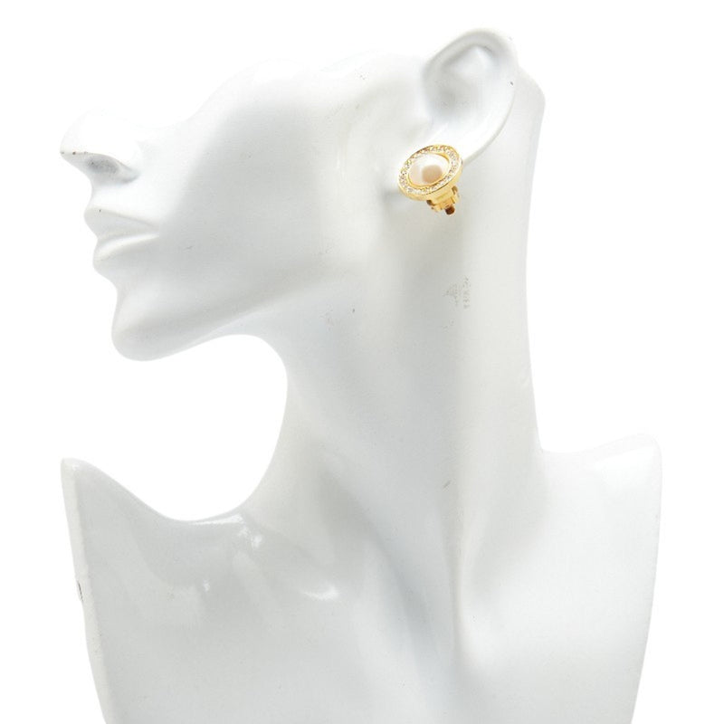 Clip-On Earrings Pearl Gold-Tone