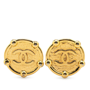 Cc Logo Clip-On Earrings Metal Gold-Tone