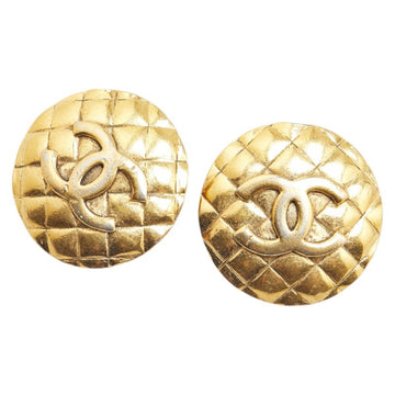 Cc Logo Clip-On Earrings Metal Gold-Tone