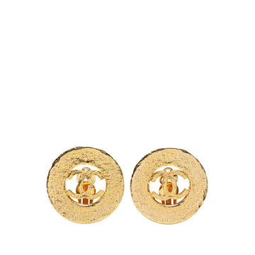 Cc Logo Round Circle Earrings Metal