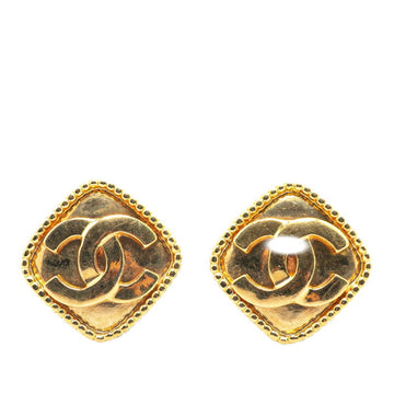 Cc Logo Earrings Metal Gold-Tone
