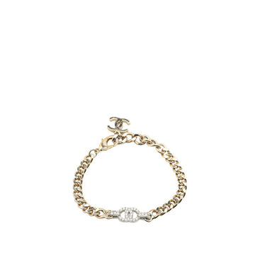 Cc Logo Chain Bracelet Silver-Tone Metal