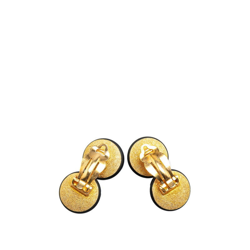 Cc Logo Clip-On Earrings Gold-Tone Metal