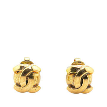 Cc Logo Clip-On Earrings Metal Gold-Tone