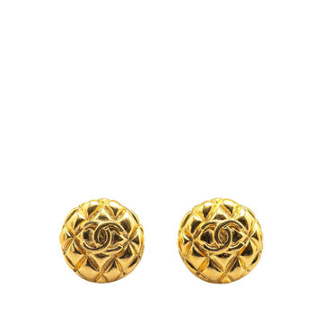 Cc Logo Clip-On Earrings Metal Gold-Tone