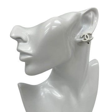 Cc Logo Clip-On Earrings Sterling Silver