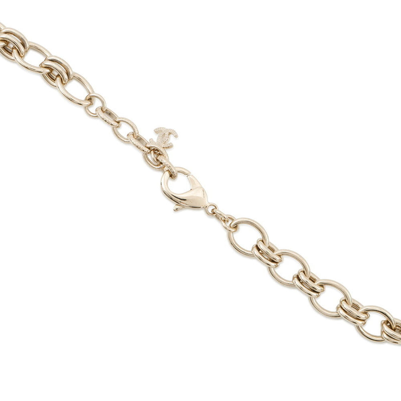 Cc Logo Pendant Necklace Metal