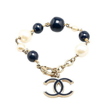 Chanel Cc Logo Bracelet Gold-Tone Metal
