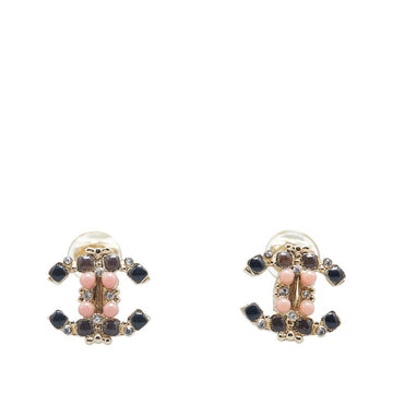 Cc Logo Clip-On Earrings Metal Gold-Tone