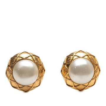 Pearl Clip-On Earrings Gold And