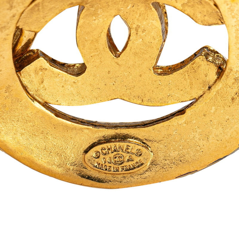 Cc Logo Chain Pendant Necklace Metal