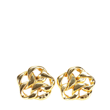 Cc Logo Clip-On Earrings Metal Gold-Tone