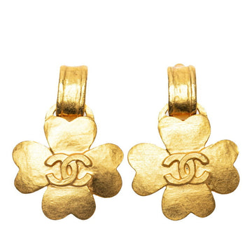 Cc Logo Clover Clip-On Earrings Metal