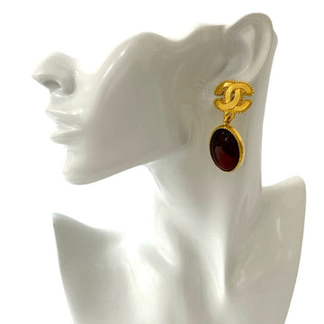 Cc Logo Clip-On Earrings Metal Gold-Tone