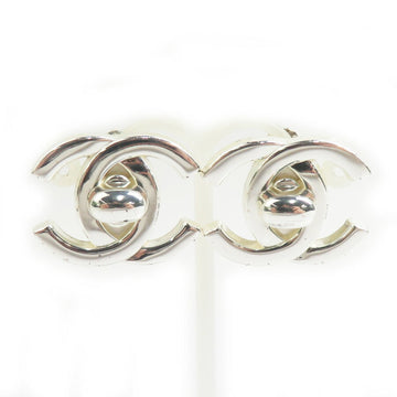 Cc Logo Clip-On Earrings Silver-Tone