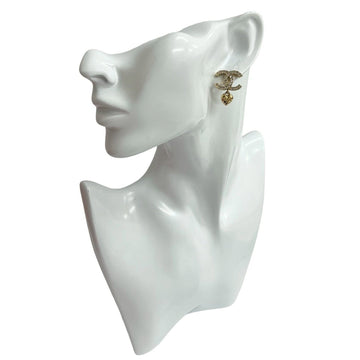 Cc Logo Heart Earrings Metal Gold-Tone