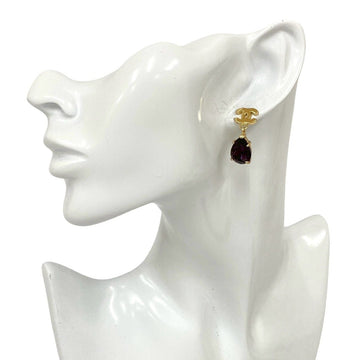 Cc Logo Earrings Metal Gold-Tone