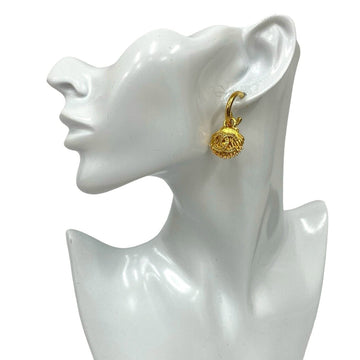Cc Logo Earrings Metal Gold-Tone