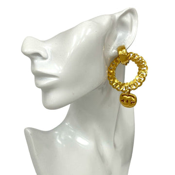Cc Logo Clip-On Earrings Metal Gold-Tone