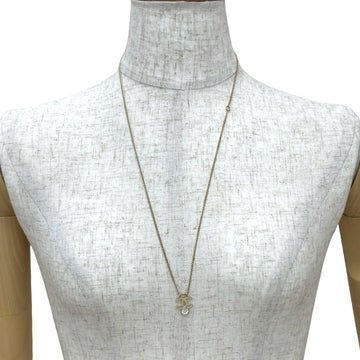 Cc Logo Chain Pendant Necklace Metal