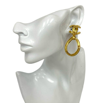 Cc Logo Clip-On Earrings Metal Gold-Tone